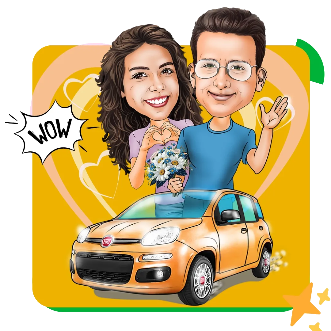 caricatura-di-coppia